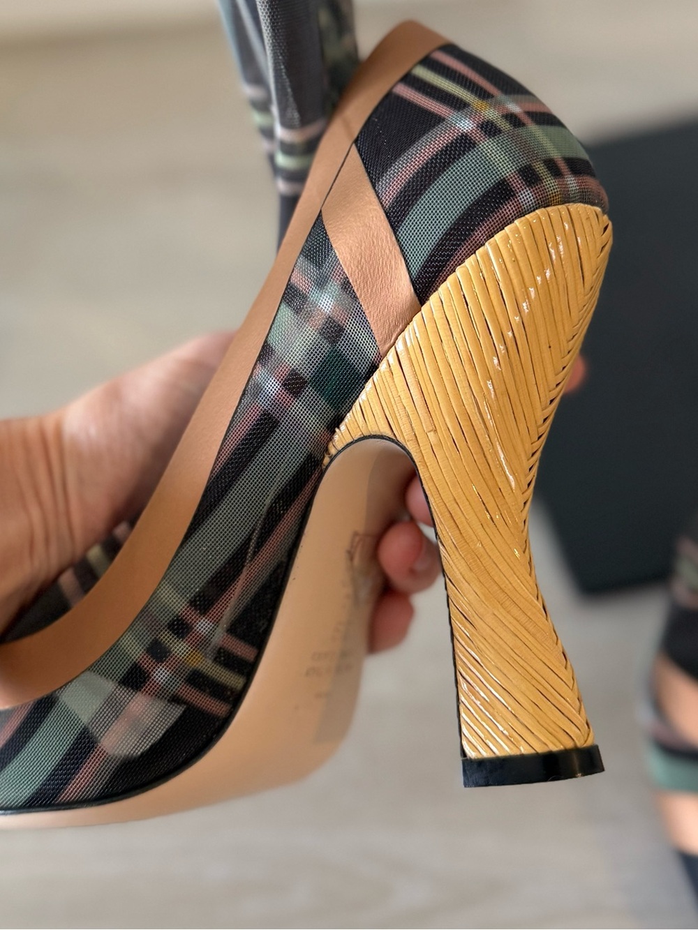 New FENDI Over-the-Knee Plaid Boots $1,350 39 - Picture 9 of 11